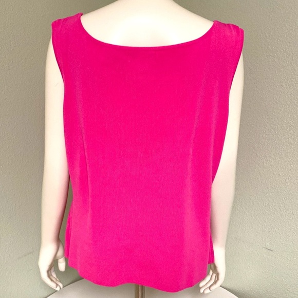 Worthington Rayon/Nylon Blend Stretchy Pink Dressy Tank Top Size XL - Picture 3 of 6